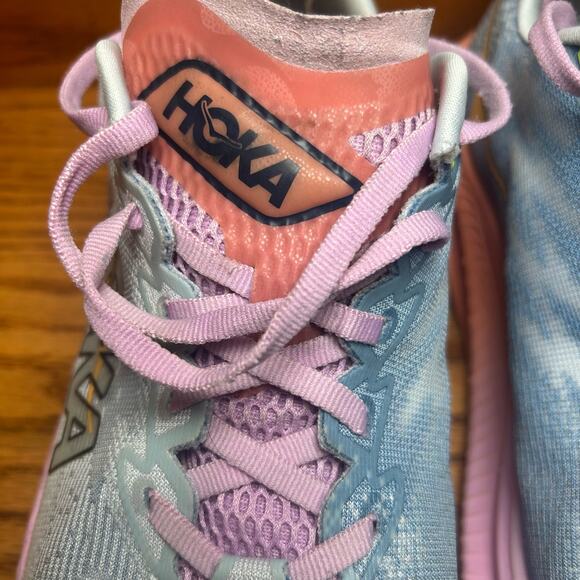 Hoka One One Mach 6 Women's Size 9.5B Running Shoes Gray Pink - Picture 5 of 9